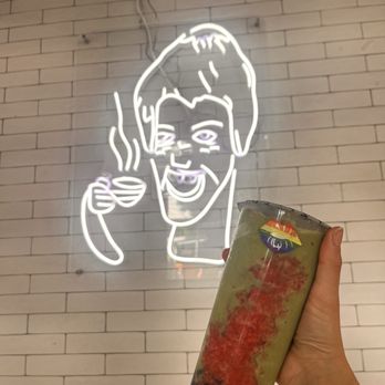 Don’t Yell At Me - matcha oat milk with strawberries and boba - Bubble Tea Near Me - Seattle, Washington