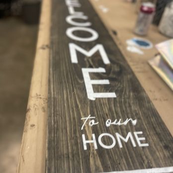 Board & Brush - Fairfield - My sign in the making. - Arts & Crafts Near Me - Fairfield, California