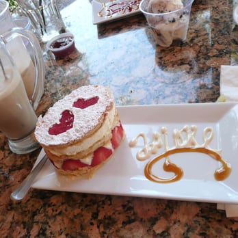 Saquella Cafe - Love their Strawberry Napoleon! - Breakfast & Brunch Near Me - Boca Raton, Florida