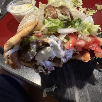 Akropolis Greek Restaurant - Half devoured gyro - Greek Near Me - Nesconset, New York
