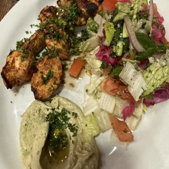 Karam - Very good shish tawook with salad substituted for the usual rice - Mediterranean Near Me - San Francisco, California