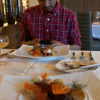 The Carillon - Georges Bank Scallops split into 2 plates - New American Near Me - Austin, Texas The Carillon - Georges Bank Scallops split into 2 plates - New American Near Me - Austin, Texas