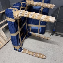 Clear Moving & Storage - 80 year old piece wrapped to protection with no to light pressure in the legs