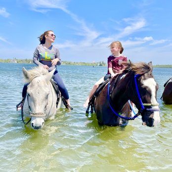 Florida Beach Horses - Mother/daughter bonding - Beaches Near Me - Bradenton, Florida