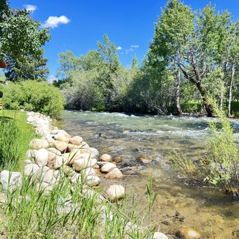 Teton Teepee Lodge - River that runs by lodge. - Venues & Event Spaces Near Me - Alta, Wyoming