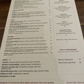 Piatti - Menu Aug 2023 - Italian Near Me - Sacramento, California