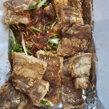 K-Wings - Fried pork belly. It was ok.. maybe too dried - Chicken Shop Near Me - Centreville, Virginia K-Wings - Fried pork belly. It was ok.. maybe too dried - Chicken Shop Near Me - Centreville, Virginia
