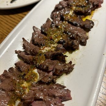 Tapeo - Grilled beef with green sauce - Tapas Bars Near Me - Barcelona, B Tapeo - Grilled beef with green sauce - Tapas Bars Near Me - Barcelona, B