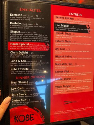 Menu photo 2 Kobe Omaha, NE Menu photo 2 Kobe Omaha, NE