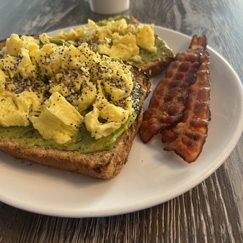 The Coffee Spot - Avacado Toast with eggs and bacon - Coffee & Tea Near Me - Simsbury, Connecticut