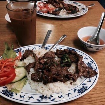 Pho Tay Do - Beef Broken Rice Dish for me, and a Pork Broken Rice Dish for my father in the far back! - Vietnamese Near Me - Richmond, Virginia Pho Tay Do - Beef Broken Rice Dish for me, and a Pork Broken Rice Dish for my father in the far back! - Vietnamese Near Me - Richmond, Virginia
