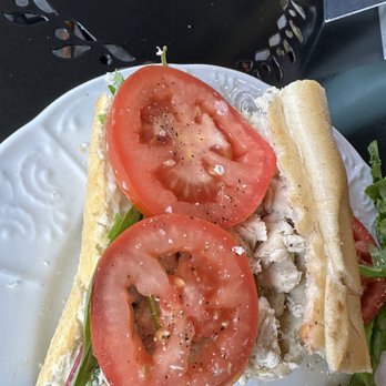 Nesmon Café - chicken rosemary sandwich - other half already eaten - Coffee & Tea Near Me - Sherman Oaks, California Nesmon Café - chicken rosemary sandwich - other half already eaten - Coffee & Tea Near Me - Sherman Oaks, California