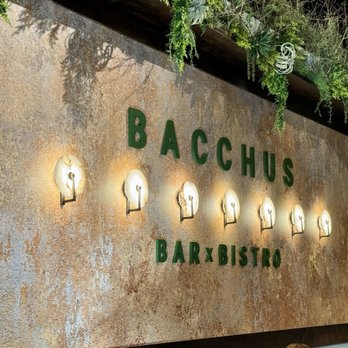 Bacchus Bar & Bistro - Inside signage - Cocktail Bars Near Me - Irvine, California