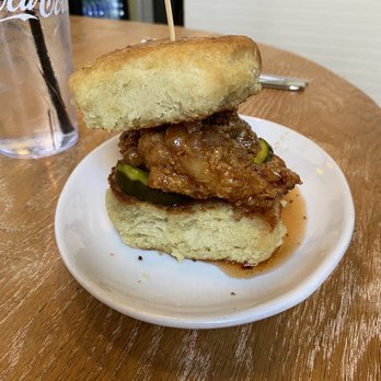 Bomb Biscuit - Hot Honey Chicken Biscuit - Breakfast & Brunch Near Me - Atlanta, Georgia