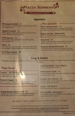 Menu photo 7 Piazza Sorrento Hershey, PA