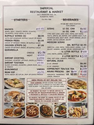 Menu photo 5 Imperial Restaurant and Market Placentia, CA Menu photo 5 Imperial Restaurant and Market Placentia, CA