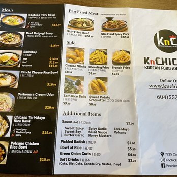 KnChicken - Menu A side - Korean Near Me - Burnaby, British Columbia KnChicken - Menu A side - Korean Near Me - Burnaby, British Columbia