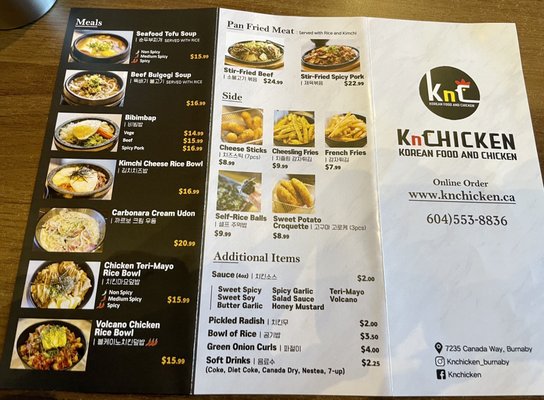 Menu photo 2 KnChicken Burnaby, BC Menu photo 2 KnChicken Burnaby, BC