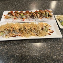 Santa Cruz (top) and Big Kahuna (bottom) rolls Santa Cruz (top) and Big Kahuna (bottom) rolls