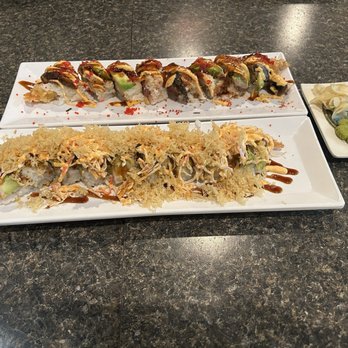 Pearl Sushi Lovers - Santa Cruz (top) and Big Kahuna (bottom) rolls - Japanese Near Me - Gilroy, California Pearl Sushi Lovers - Santa Cruz (top) and Big Kahuna (bottom) rolls - Japanese Near Me - Gilroy, California