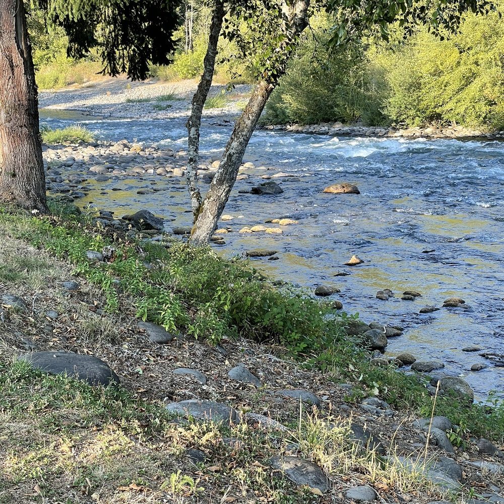 Casey's Riverside RV Park - The river runs thru the campground and it is lovely! - RV Parks Near Me - Westfir, Oregon