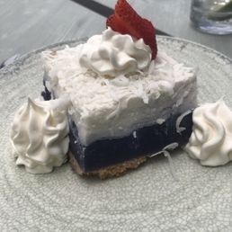 Example of generous portion of Haupia Pie