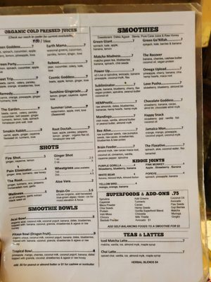 Menu photo 3 Humanitree House Augusta, GA