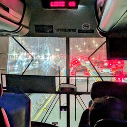 Van Nuys Airport Bus Terminal - Photo taken on an LAX FlyAway (Van Nuys) at 6:00 PM