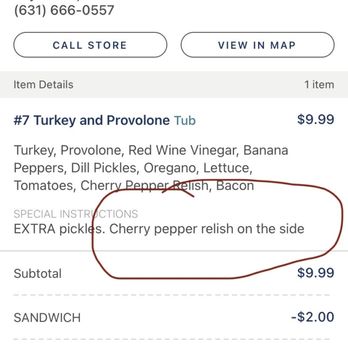 Jersey Mike's Subs - Special instructions not followed - Fast Food Near Me - Bay Shore, New York Jersey Mike's Subs - Special instructions not followed - Fast Food Near Me - Bay Shore, New York