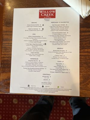 Menu photo 6 Willow Creek Bistro Aspen, CO Menu photo 6 Willow Creek Bistro Aspen, CO
