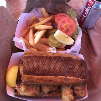 Barbara's Fishtrap - Fish of the day sandwich with fries. Fish was rock cod. - Seafood Near Me - Half Moon Bay, California Barbara's Fishtrap - Fish of the day sandwich with fries. Fish was rock cod. - Seafood Near Me - Half Moon Bay, California