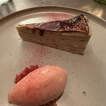 Sepia - Cherry blossom crepe cake - New American Near Me - Chicago, Illinois Sepia - Cherry blossom crepe cake - New American Near Me - Chicago, Illinois