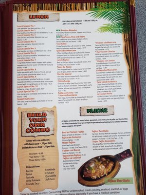 Menu photo 5 Las Palmas Mexican Grill Raeford, NC