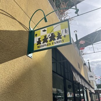 Meeples Family - Cute store sign - Tabletop Games Near Me - Anaheim, California