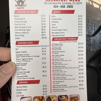 I Put My Foot N It Cafe - Menu - Breakfast & Brunch Near Me - Scottdale, Georgia