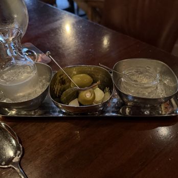 Boca - Martini service in addition to the martini: extra martini, garnishes, brine "caviar" - Italian Near Me - Cincinnati, Ohio