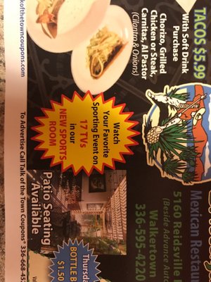 Menu photo 3 El Maguey Walkertown, NC