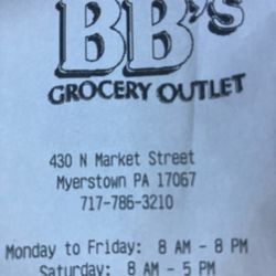BB's Grocery Outlet - Were they are located I would not recommend!