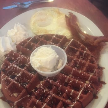 Le Peep - Red velvet waffle. Meh. - Breakfast & Brunch Near Me - Charlotte, North Carolina Le Peep - Red velvet waffle. Meh. - Breakfast & Brunch Near Me - Charlotte, North Carolina