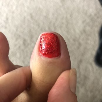 Allure Nails & Spa Boutique - Nail Polish not covering entire nail. July 2021 - Nail Salons Near Me - Saint Louis, Missouri