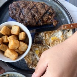 Steak and potatoes