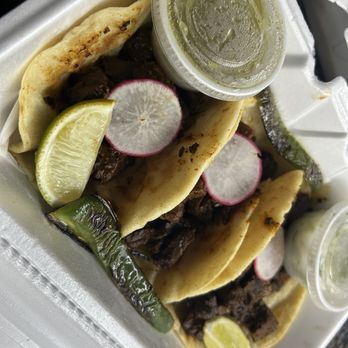 Pupusatime - 3 Taco de Asada $12.99 - Tons of meat. Reminds me of my favorite taco truck in Seattle - Salvadoran Near Me - Hollywood, Florida
