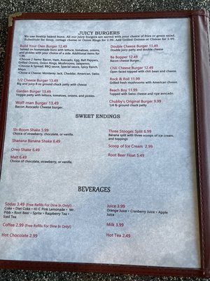 Menu photo 4 Chubby's Hanford, CA