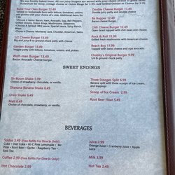 Chubby's - Menu as of 8/18/24