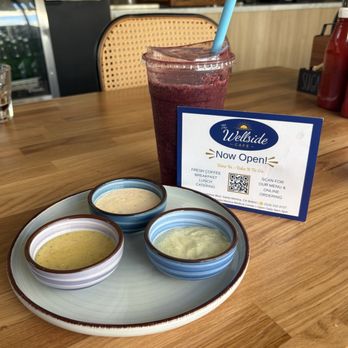 The Wellside Cafe - Fresh house-made sauces with a refreshing berry smoothie -- everything tasted so light and flavorful. - Coffee & Tea Near Me - Santa Monica, California The Wellside Cafe - Fresh house-made sauces with a refreshing berry smoothie -- everything tasted so light and flavorful. - Coffee & Tea Near Me - Santa Monica, California