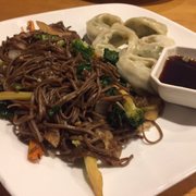 Photo of Village Natural - New York, NY, United States. Soba noodles over veggies and dumplings!