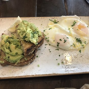 First Watch - Avocado toast with eggs. The avocados were extremely hard - Breakfast & Brunch Near Me - Chattanooga, Tennessee
