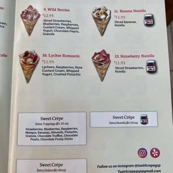T-Swirl Crepe - Menu - Desserts Near Me - Paramus, New Jersey