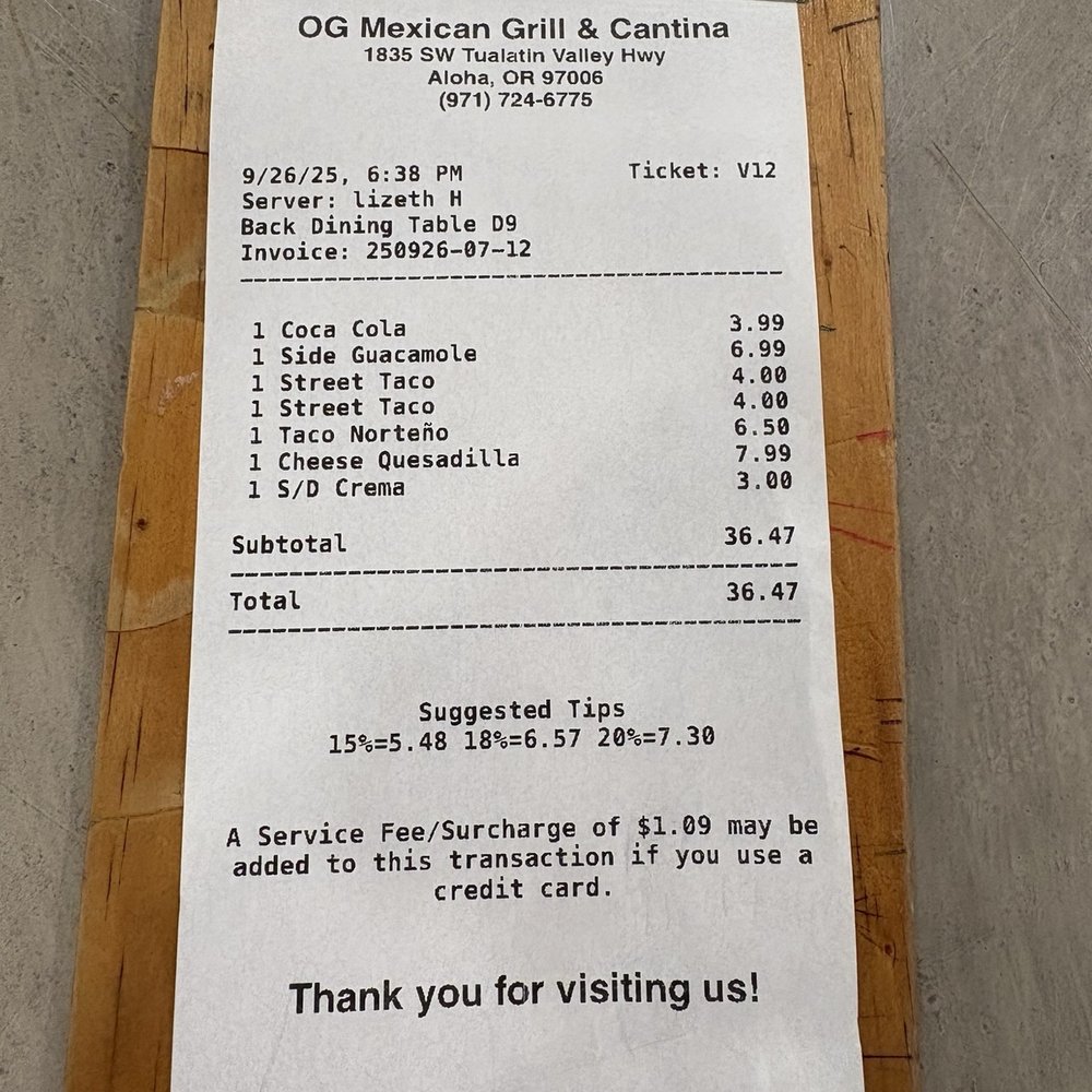 OG Mexican Grill & Cantina - Menus pricing - Mexican Near Me - Aloha, Oregon OG Mexican Grill & Cantina - Menus pricing - Mexican Near Me - Aloha, Oregon