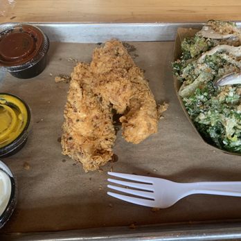 Roots Chicken Shak - Chicken Strips, SM Shak Caesar Salad - Southern Near Me - Plano, Texas